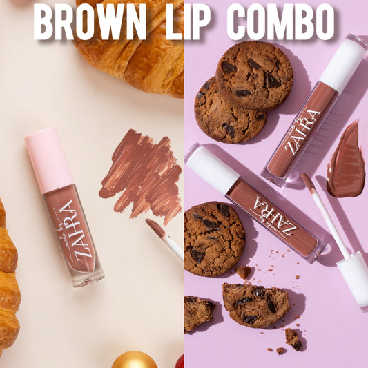 Caramel Nude Brown Lip Combo 🍪